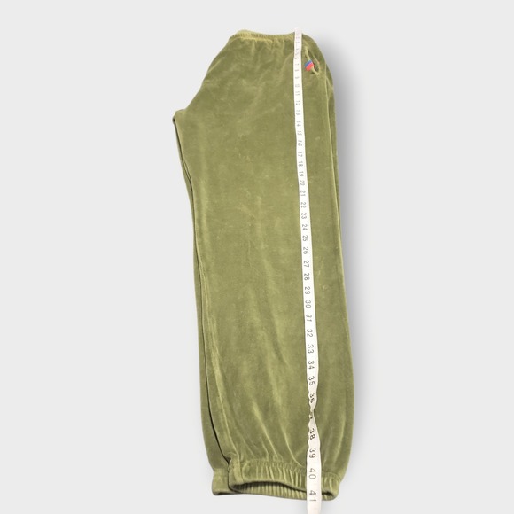 Kule Womens Velour Tracksuit Olive Green Full Zip Jacket and Joggers Set Size M - Picture 14 of 16